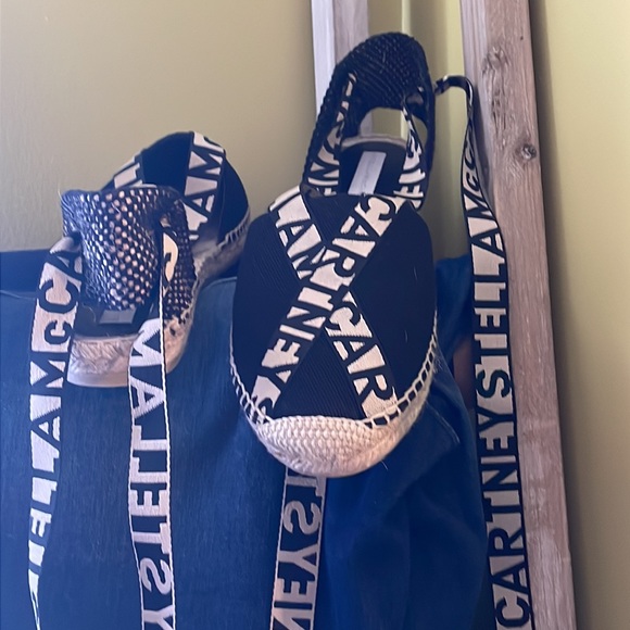 Stella McCartney ankle wrap canvas espadrille size 41 new with box and shoe bag - Picture 4 of 6